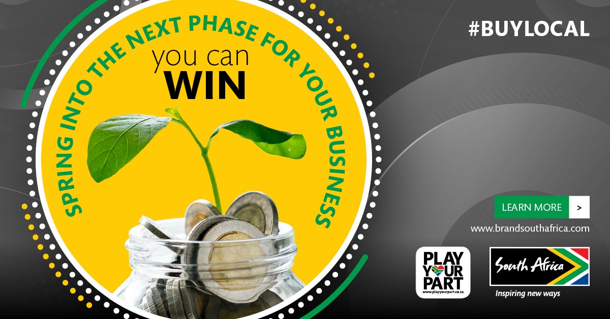 Spring into the next phase for your business with a R5 000 cash injection! Tag your business below and tell us your story, where you are based and how people can support your product or service and stand a chance to win the cash prize! #PlayYourPartSA #BuyLocal