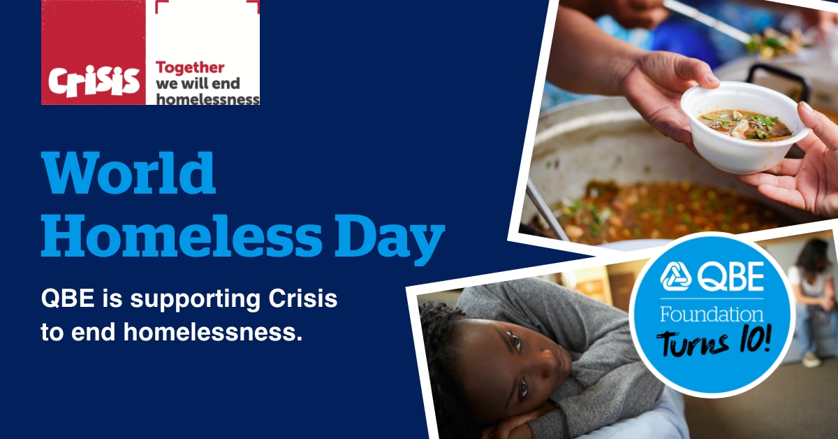 QBE supporting Crisis charity