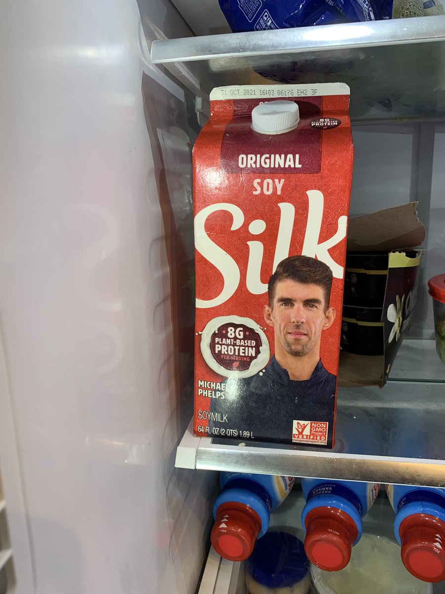 Opened my fridge this morning and got a big frighten from this rather bad picture of Michael Phelps… kinda gives me Shia LaBeouf vibes… and now I’m gonna have that song stuck in my head all week. https://t.co/cwQZKPxLTD