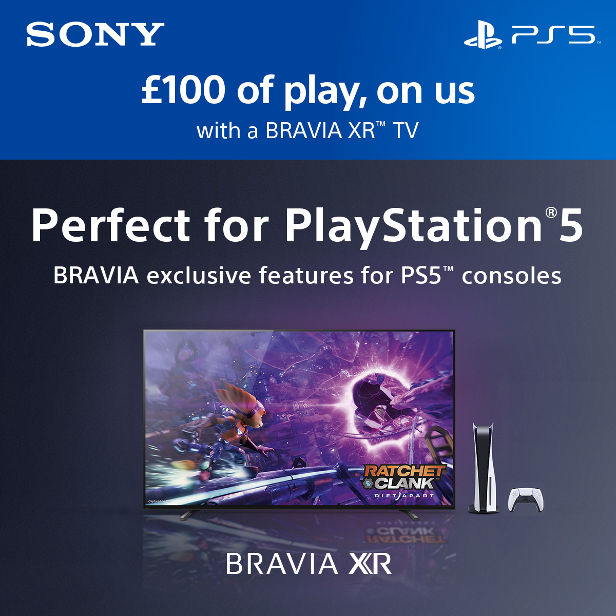 AskDirect's tweet photo. Get £100 to spend on games and unmissable deals at the PlayStation™Store with your new BRAVIA XR™ TV at https://t.co/ivayi9t9mD.
For more details and full terms and conditions visit https://t.co/vhevCXbSBg. #Playstation5 #SonyPlaystation5 #PS5 #SonyPS5 #SonyBravia #AskDirect https://t.co/u2gKLMiHYH
