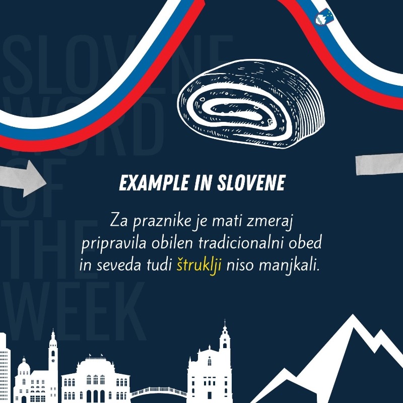 EUInterpreters's tweet photo. What can be both sweet AND savoury? 🤔
Our #SloveneWordOfTheWeek !😋
Swipe right 👉 to find out what #štruklji means and join us each Monday to learn a new word in Slovenian! 🥳🙌
@EKvSloveniji @Europarl_SL @EU2021SI
