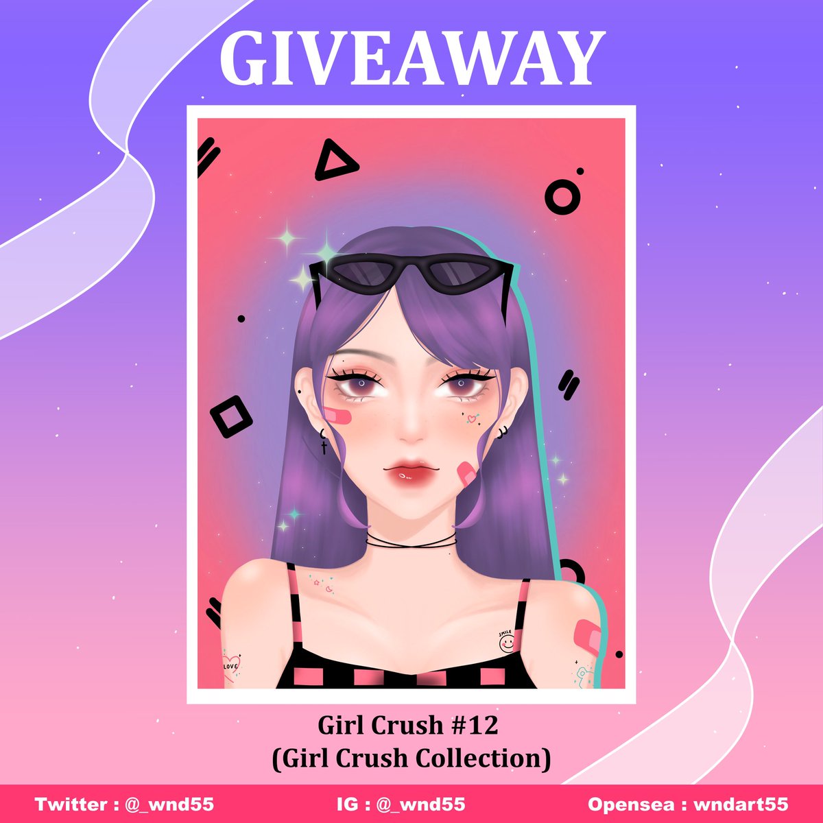 💖NFT GIVEAWAY💖
Girl Crush #012

1 Follow me <a href="/_wnd55/">wnd’s NFT🧸🎈</a> &amp; <a href="/sailormarsnft/">sailormars.eth👠⭐️🔥</a> 
2 RT + ❤️
3 Tag 2 Friends
4 Join discord.gg/tGRKm4X92A
Don’t forget to click 🎉 in “giveaway” channel

Ends on Friday 15, 6 P.M. (GMT+7)
I hope you like girl crush. Good luck💋✨
#NFTs #NFTGiveaway #NFTthai