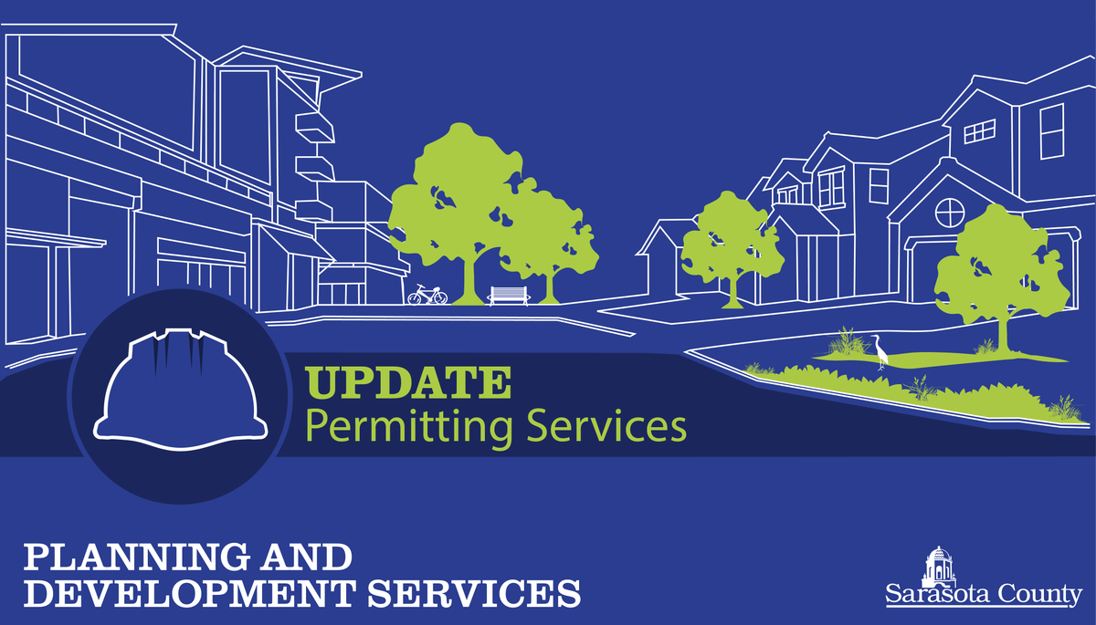 Effective Oct. 11, Sarasota County’s Planning and Development Services will offer in-person permitting services in addition to current online service options. This includes all other business. Visit scgov.net/building for more info. #SRQCountyPDS