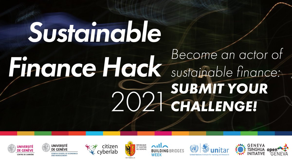 SwissDevJobs's tweet photo. 🧑‍💻 Sustainable Finance Hack 2021, kick-off event of #Buildingbridgesweek 

🗓 November 26 - 27th

➡️ https://t.co/HzAGVRfhR5 | @GSEM_UNIGE @GE_DGDERI @UNITAR 

#SwissDevEvents #SFH21 #sustainablefinance #finance #hackathon #openinnovation #opengeneva https://t.co/NrAe9q3qBi