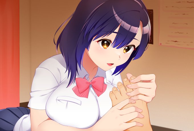 「今日も一日お疲れ様でした♥とっても固くなってますから、ゆっくりほぐしていきますね♥」 