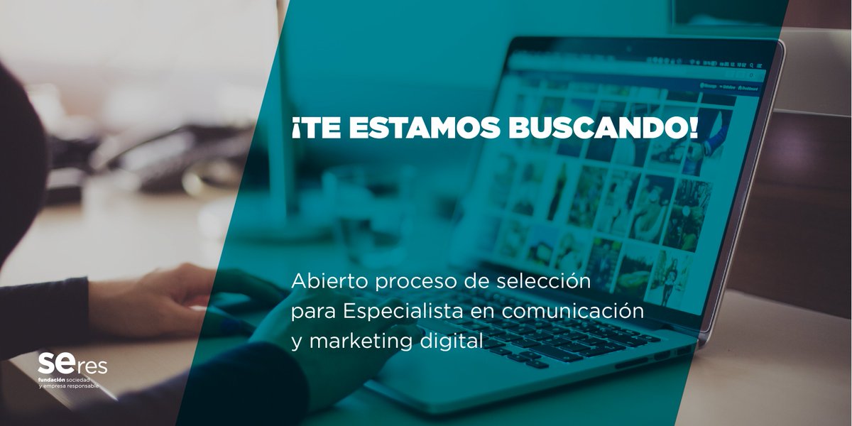 Fundacion_SERES's tweet photo. 📢¿Te gustaría unirte a Fundación SERES? ¡Te estamos buscando! Abrimos proceso de selección para Especialista en comunicación y #marketingdigital. 

⬇️Solicita el empleo aquí ⬇️
https://t.co/qTCpxCDJVh #empleo #SocialMedia https://t.co/kgmxX6tlIj