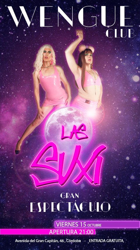 LasSuxi's tweet photo. Niñxs este Viernes 15 tenemos una cita con todxs vosotrxs!!! GANAZAS 
💋💋♥️♥️
Os esperamos en Wengue Club.
CÓRDOBA, entrada Gratuita. https://t.co/Up95dfEeck