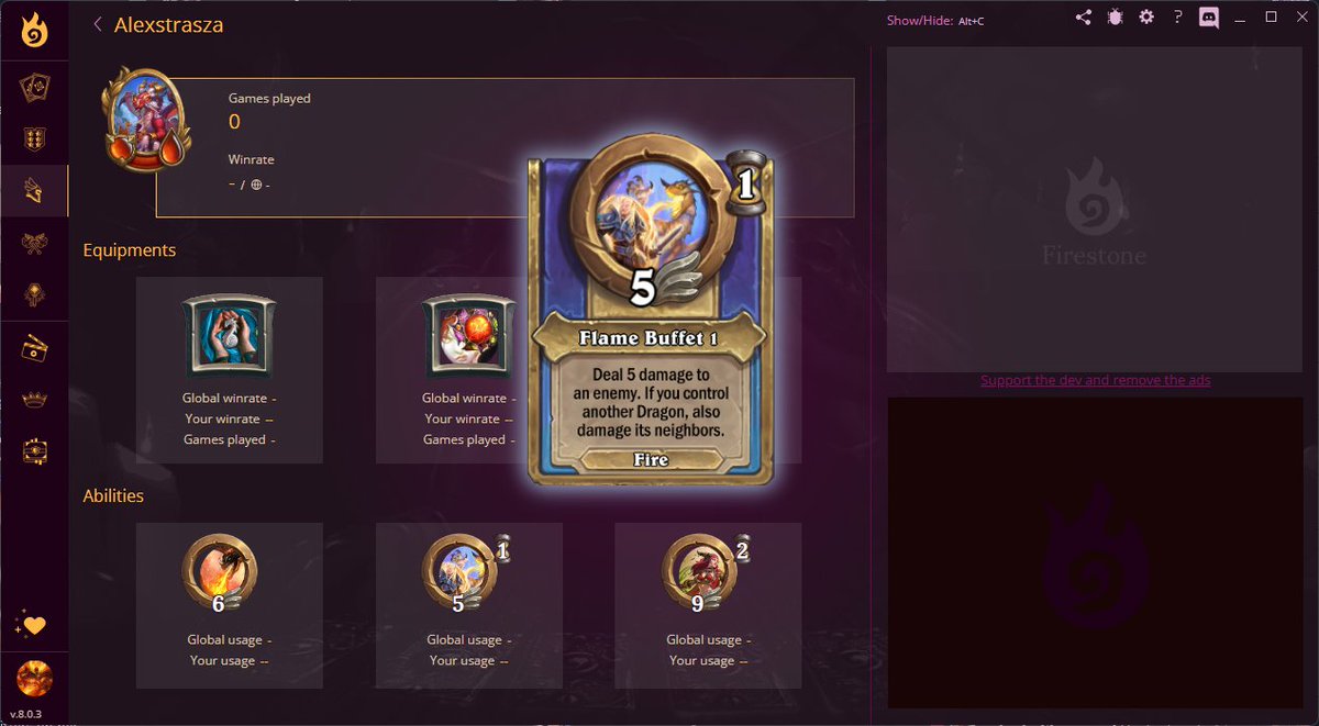 Firestone_HS's tweet photo. Firestone 8.0.3 has just been released to prepare for the Mercenaries update tomorrow.

Let me know if you see some weird bugs, the more I can fix before hell breaks lose, the easier for me :)

And until proper stats and data are available, you can browse the known merc's info. https://t.co/FMi1LjYVn3
