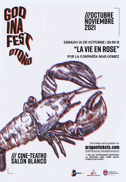 AlmuniaAyto's tweet photo. “La vie en rose” abre este sábado 16 de octubre a las 20:00 h en el Cine-Teatro Salón Blanco la agenda cultural de otoño. La Cia. Mar Gómez presenta un film escénico, una batalla encarnizada entre dospersonajes que transforman lo que podría ser una

https://t.co/DP5CX45WoZ https://t.co/AJMiPdfBmp