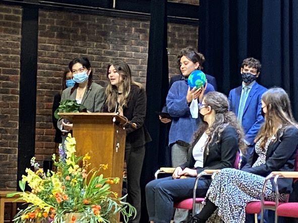 Senior Prefects explained the important work they do in their varied roles in the Whole School Assembly this morning. <a href="/_JaneLunnon/">Jane Lunnon</a>