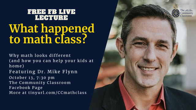 MikeFlynn55's tweet photo. I'm leading a free event on Facebook Live this week for caregivers to help them understand why math class looks different today and how they can support their child's math learning at home. Please help me spread the word. Register here: https://t.co/5j1vwIwI9f #MTBoS #iteachmath https://t.co/EID16hUxuu