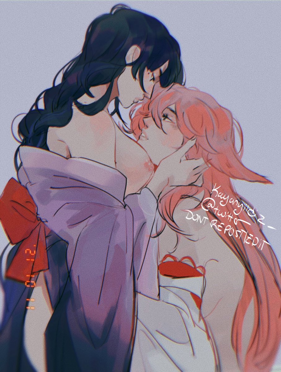 kayanyildiz_'s tweet photo. 💖💜
#GenshinImpact #eimiko #yaebaal #nsfwart https://t.co/b1EpZua9lE