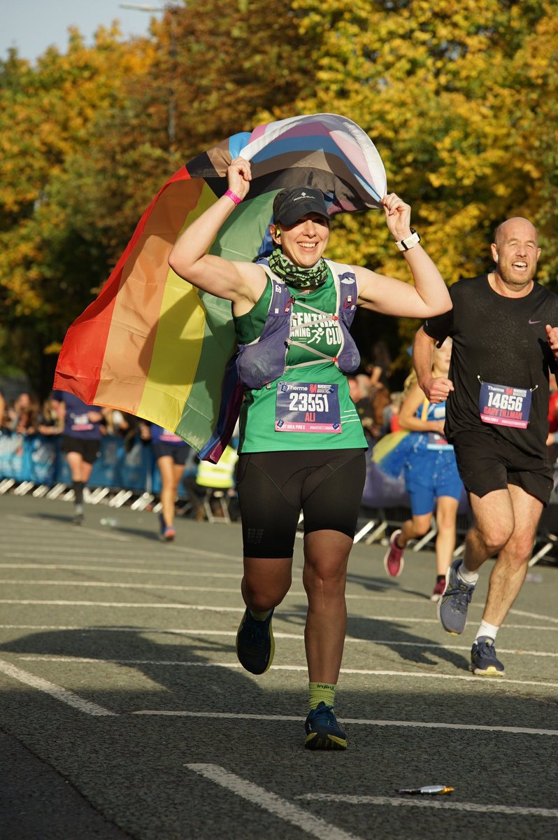 Thank you to my supporters and sponsors at #manchestermarathon2021 yesterday. PB of 4:46, flying the #lgbtflag #lgbtinclusion and raising funds for <a href="/stonewalluk/">Stonewall</a> <a href="/kidneyruk_kerry/">KidneyResearchUKKerry</a> #chelseaburleytrust <a href="/MindCharity/">Mind</a> <a href="/NHSCharities/">NHS Charities Together 💙</a>