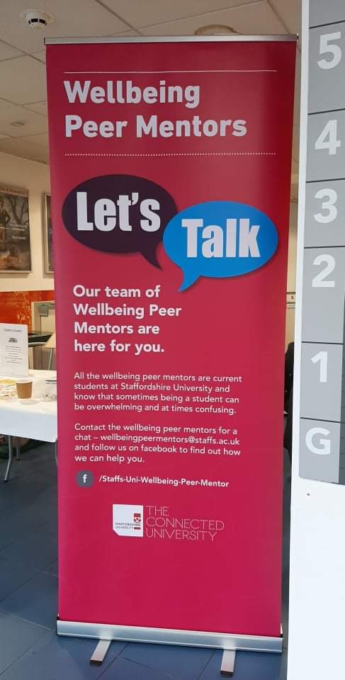 psycbethgerrard's tweet photo. Wellbeing peer mentors out for world mental health day

Free coffee, tea, chocolate, pens!! 

#WorldMentalHealthDay @StaffsUnion @StaffsUni 

#mentalhealth #MentalHealthMatters https://t.co/5KEzvZxug5