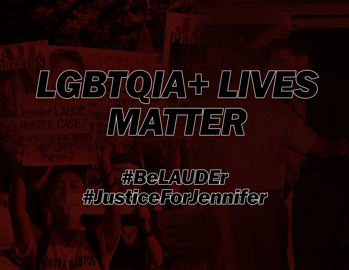 jeromepmtng's tweet image. Ako si Jerome ng @aghamyouth_upm, patuloy na lumalaban para sa hustisya kay Jennifer at sa lahat ng naging biktima ng SOGIE-based violence at ng imperyalismong US. Nananawagan ako para sa kagyat na pagpasa ng SOGIE Equality Bill!

#JusticeForJennifer
#PassADBNow
#BeLauder
