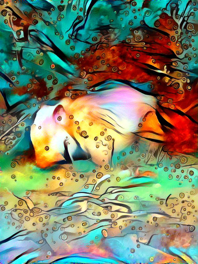 bradles36's tweet photo. Two posts ago I took a picture of a white wombat that wasn't looking so good. Update his name is Wally and he's been treated and is healthy again. So took the opportunity to run him through Deep Dream. https://t.co/VN8gyzOJLu