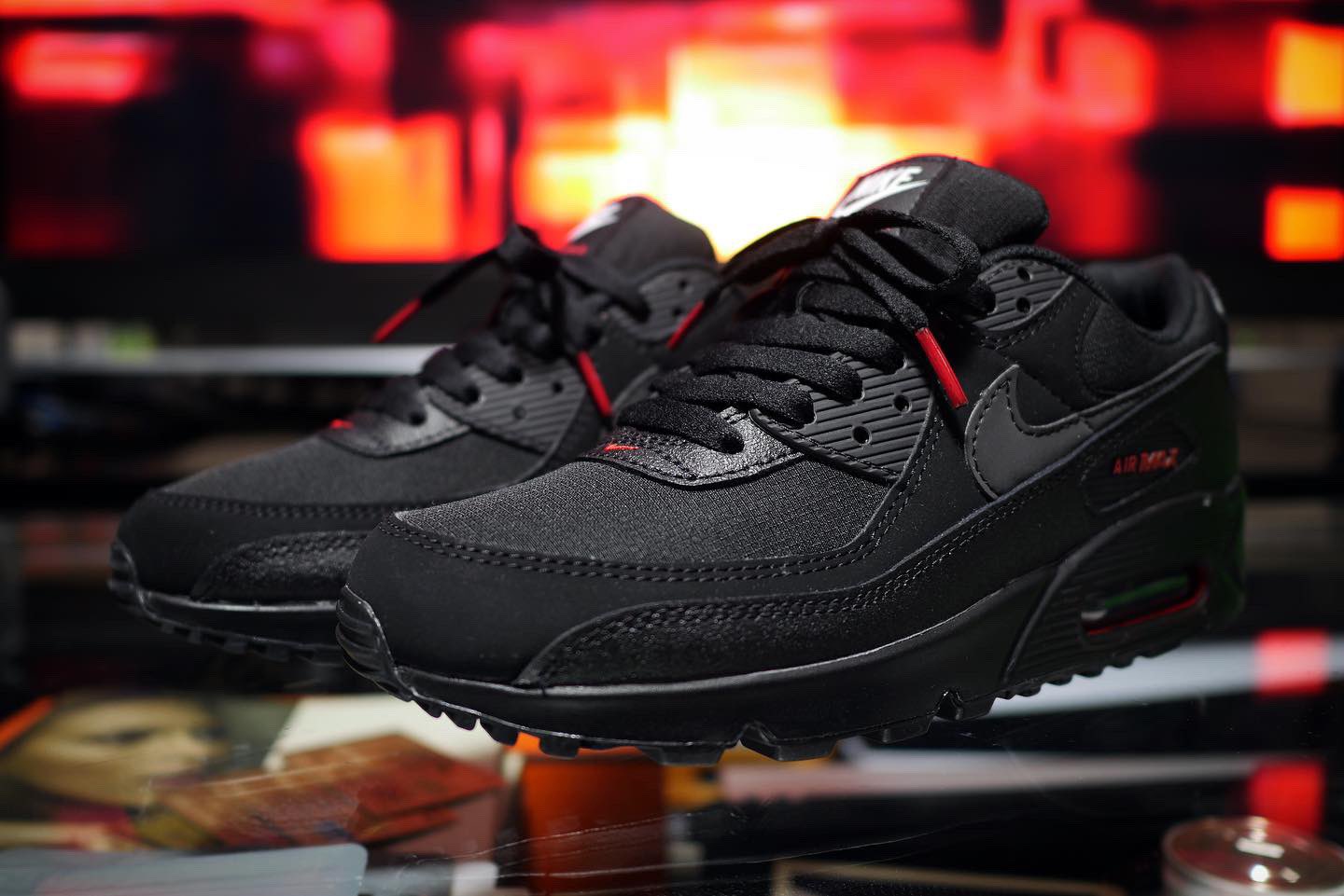 Nike Air Max 90 "Black/Sports Red/White"