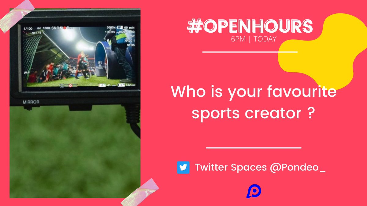Pondeo_'s tweet image. #OpenHours today at 6PM ⏰

Come and discuss with us and answer our question : 𝙒𝙝𝙤 𝙞𝙨 𝙮𝙤𝙪𝙧 𝙛𝙖𝙫𝙤𝙧𝙞𝙩𝙚 𝙨𝙥𝙤𝙧𝙩𝙨 𝙘𝙧𝙚𝙖𝙩𝙤𝙧 ? 🤯

We are waiting for you in #TwitterSpaces 🤙