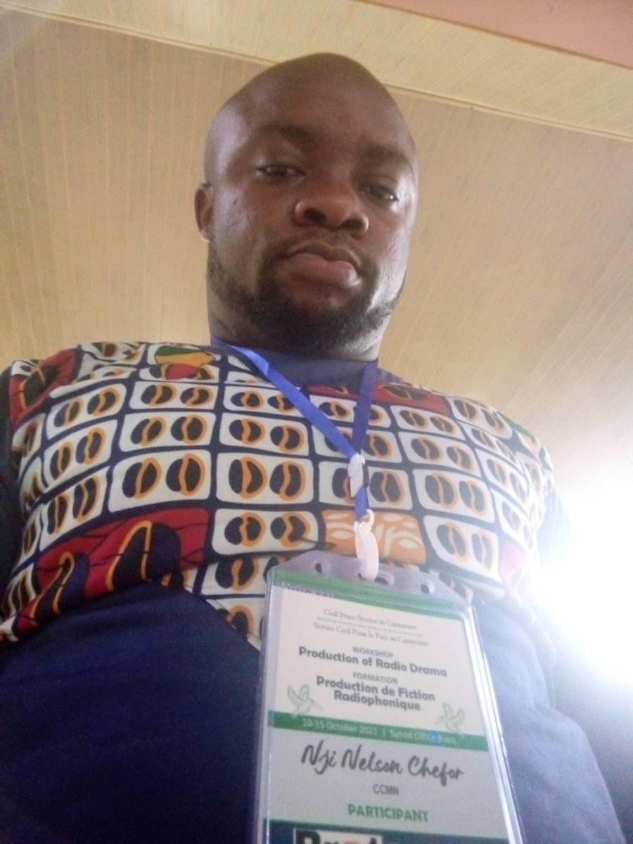 Thank you <a href="/cps_cameroon/">CPS Cameroon</a> for selecting me to be part of this training workshop on #CPSRadioDrama. Thanks to <a href="/CCMN237/">CCMN</a> for selecting me to represent them.
#CPSCoordinationCameroon
#CPSPeaceAdvocacy
#ACryForPeace
<a href="/cps_cameroon/">CPS Cameroon</a> <a href="/ntui_oben/">ntui oben obi</a> <a href="/TFomonyuy/">Peter Tah</a> <a href="/PccPeace/">PCC PEACE OFFICE</a> <a href="/nyongamsen/">Nyongamsen Ndasi</a> <a href="/CCMN237/">CCMN</a>