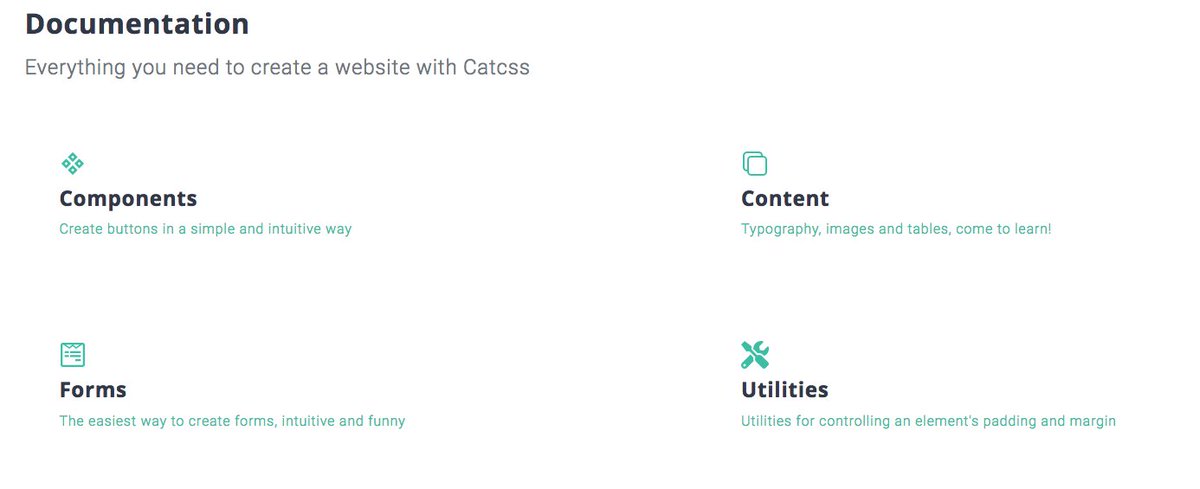 CatcssFramework's tweet image. Our documentation will be organized in sections where you can find everything you need to make a web page, each section will have visual and intuitive content on how to use it.