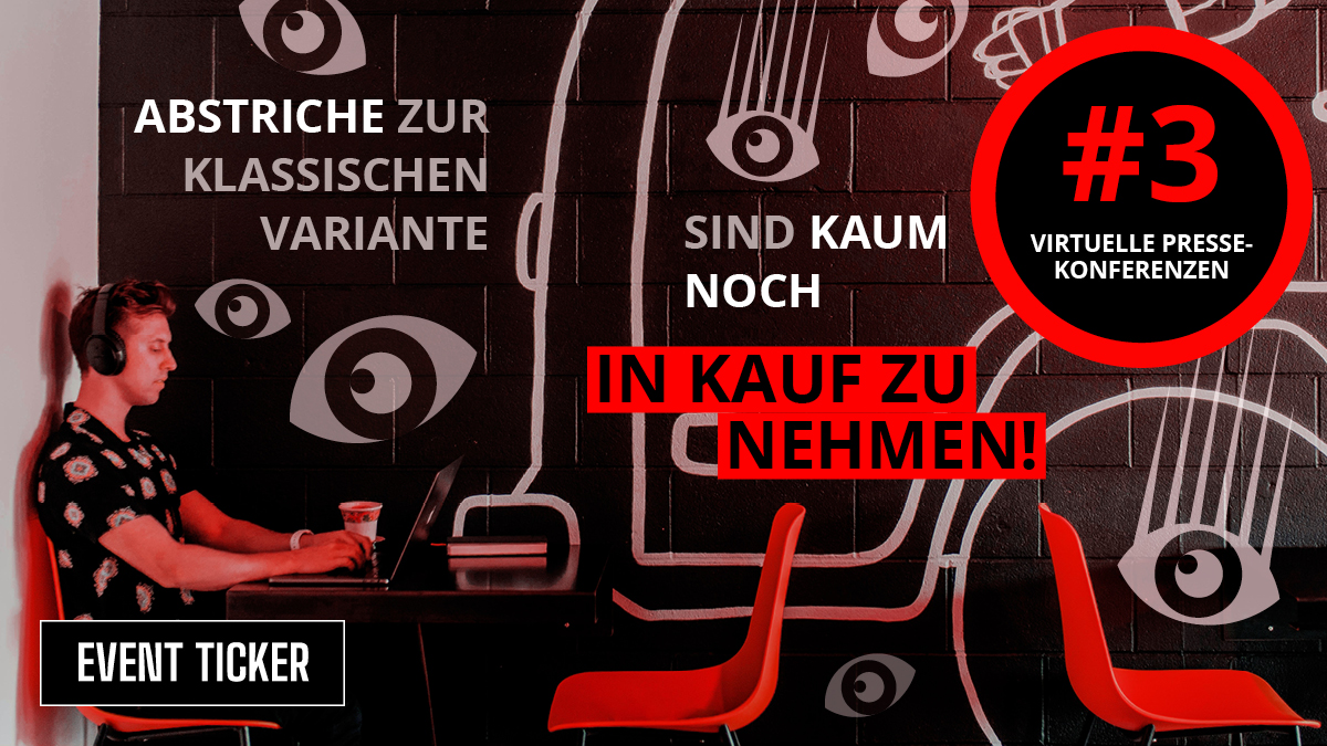 b2impact's tweet photo. #eventticker: Virtuelle #Pressekonferenzen und Abstriche? Die müssen Sie kaum noch in Kauf nehmen!

Durch die Chatfunktion im #LiveStream kommt nicht einmal die #Echtzeitkommunikation zu kurz. Die Zeitersparnis ermöglicht sogar noch einen ausführlicheren Austausch im Nachhinein! https://t.co/j1DdSIBshi