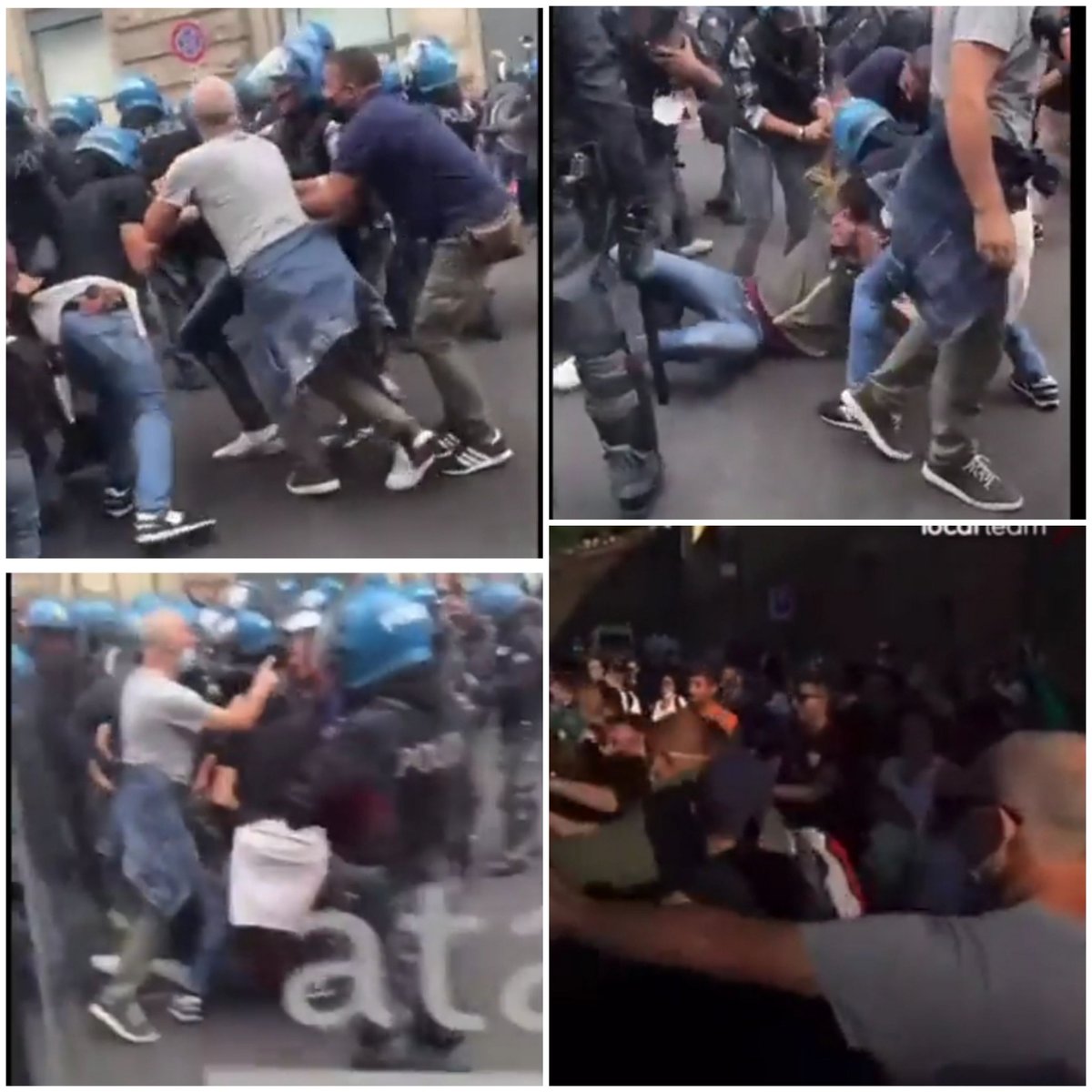 meteosergio1's tweet photo. Ma come vi petmettete di perseguitare i non vaccinati anche sul lavoro con l'Italia invasa da migranti positivi e nn vaccinati? Le manifestazioni vengono infiltrate per poter gridare al fascismo guardate i video! Chi è costui?#NoGreenPass #poliziottoinfiltrato?
#11ott https://t.co/rkagXyg5wP