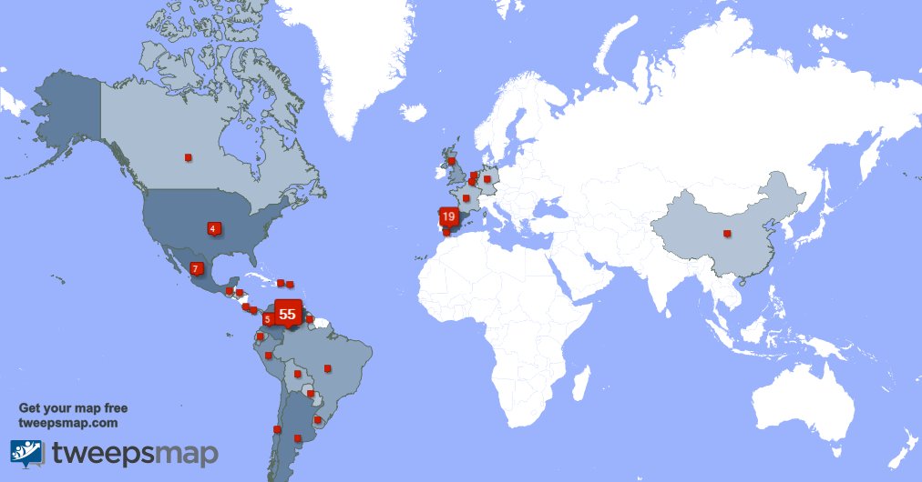 I have 1 new followers from Venezuela 🇻🇪 last week. See tweepsmap.com/!sinbarrerasvz…