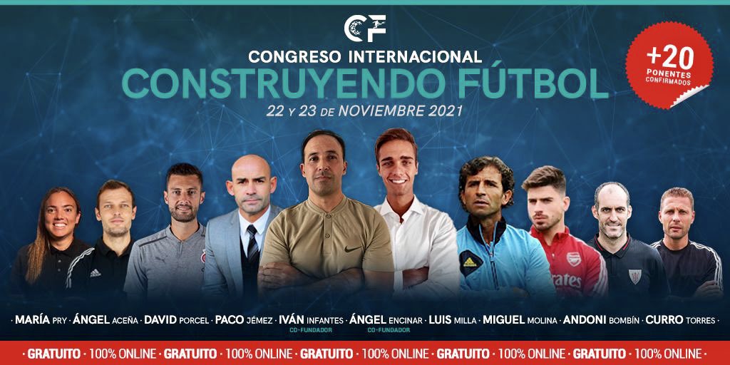 zenith_futbol's tweet image. 🚨 CONGRESO INTERNACIONAL CONSTRUYENDO FUTBOL

➕20 Horas formación

💥100% ONLINE, GRATUITO y BENÉFICO

¿Quieres asistir? ⬇️

1️⃣ RT
2️⃣ Menciónanos con el hashtag #CongresoInternacionalConstruyendoFutbol y menciona un amigo
3️⃣ Descarga tu invitación en:

construyendofutbol.com/congreso