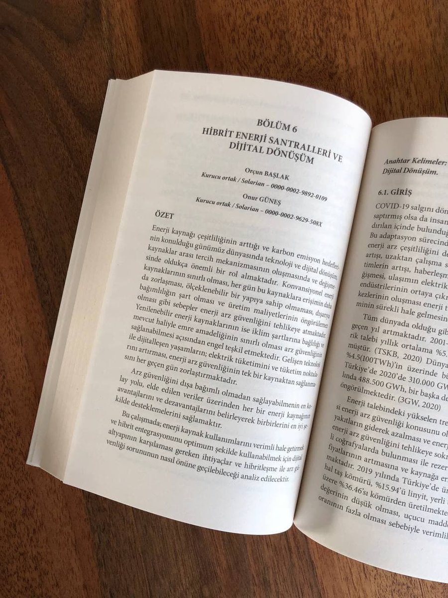 Enerjideki dijital dönüşümün her yönüyle incelendiği bu eserde <a href="/SolarianEnerji/">Solarian Enerji</a>  olarak hibrit enerji santralleri ve dijital dönüşüm üzerine yazdık. Bu çalışmanın bir parçası olmamızı sağlayan <a href="/EzgiAvciTr/">Dr. Ezgi Avci</a> hocamıza teşekkür ederiz. #solarian #enerjidedijitaldonusum