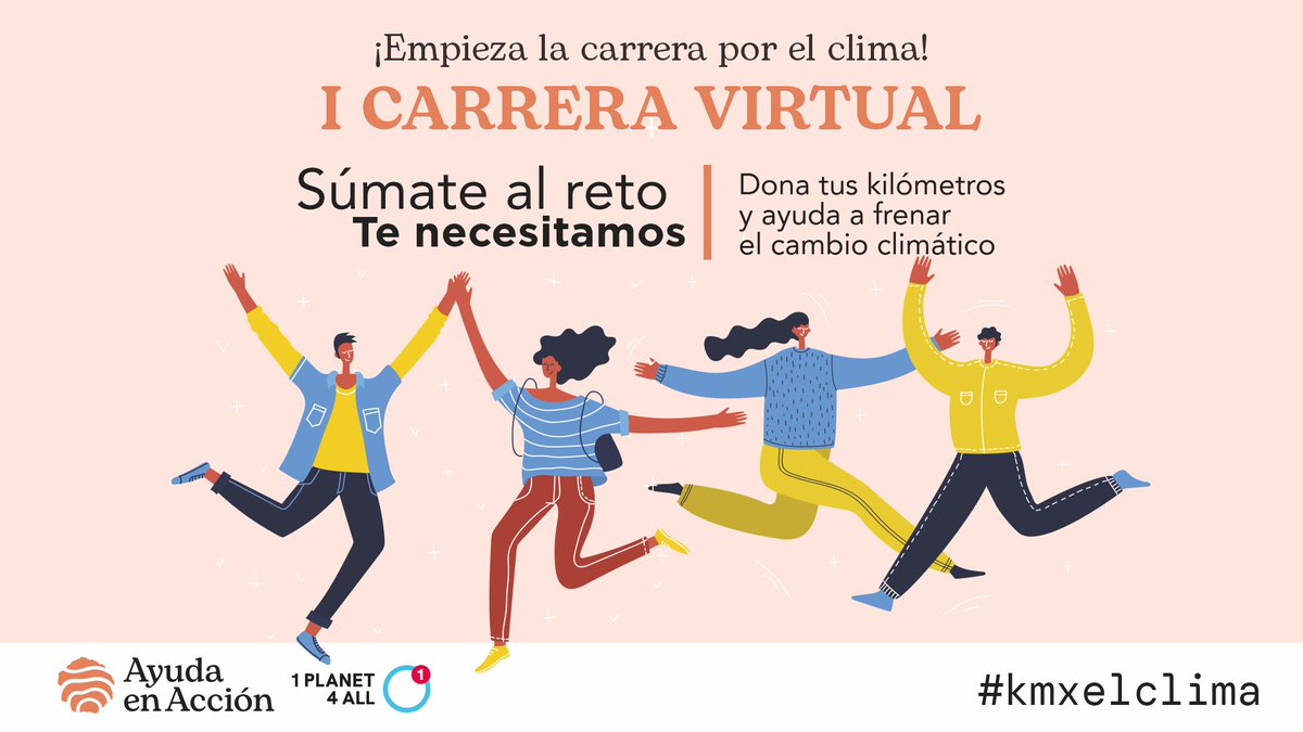 Kinendu (@kinendu) on Twitter photo ¡Comienza el reto #kmxelclima! 👏
🌏Si conseguimos 20.000km estaremos más cerca de frenar el cambio climático.
Inscríbete gratis, dona tus kilómetros y comparte con nosotros tu foto como deportista sostenible. 😊
bit.ly/3D5SA57
<a href="/ayudaenaccion/">Ayuda en Acción</a>
#1Planet4All ¡Comienza el reto #kmxelclima! 👏
🌏Si conseguimos 20.000km estaremos más cerca de frenar el cambio climático.
Inscríbete gratis, dona tus kilómetros y comparte con nosotros tu foto como deportista sostenible. 😊
bit.ly/3D5SA57
<a href="/ayudaenaccion/">Ayuda en Acción</a>
#1Planet4All