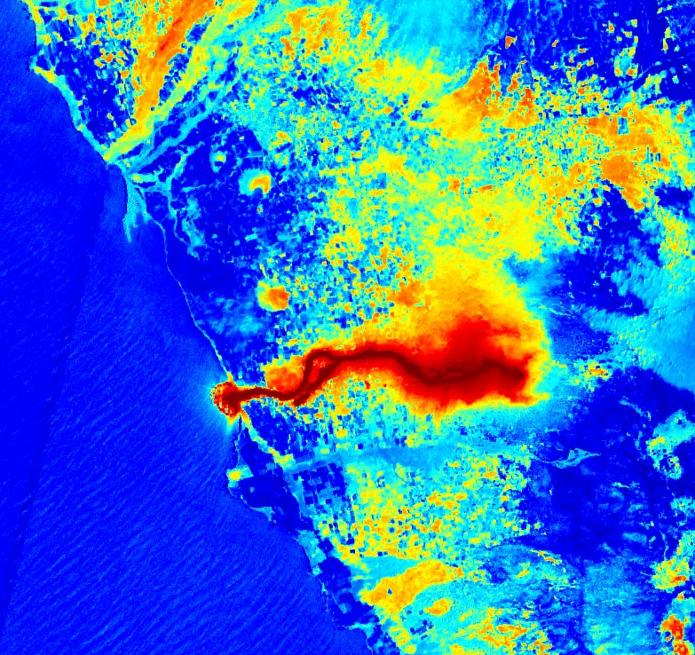 #Copernicus Sentinel-2 capturing moisture index around Cumbre Vieja