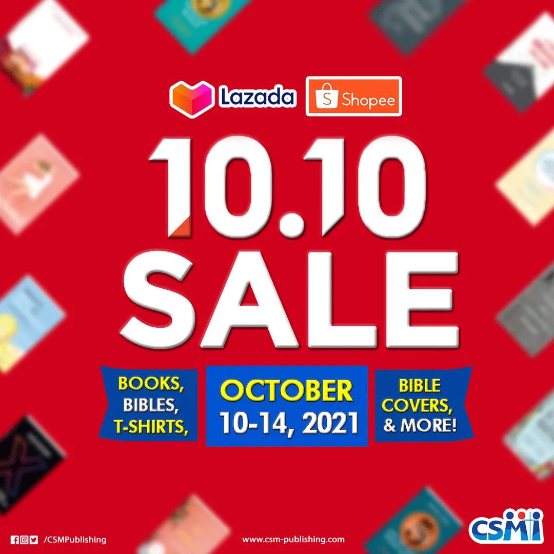 Do your early Christmas book shopping at our online stores in just a few clicks on your mobile phones.  The 10.10 Sale is from Oct. 10-14, 2021 only. Hurry! Add to cart now before the stocks run out! 🛒

Lazada store: bit.ly/CSMPublishingL…
Shopee store: bit.ly/CSMPublishingS…