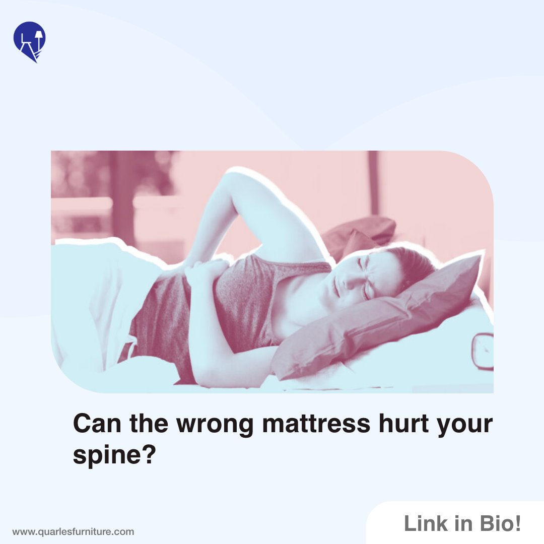 QuarlesFurnitu1's tweet photo. A big yes. If you are sleeping on the wrong mattresses, the spine can be lost its natural alignment. You should choose the mattresses carefully always. 

Read More: https://t.co/4jTGaPEKbR
.
.
.
#quarlesfurniture #blog2021 #mattressblog #healthblog #mattress #matressselling #bed https://t.co/PWnaDC26Qr