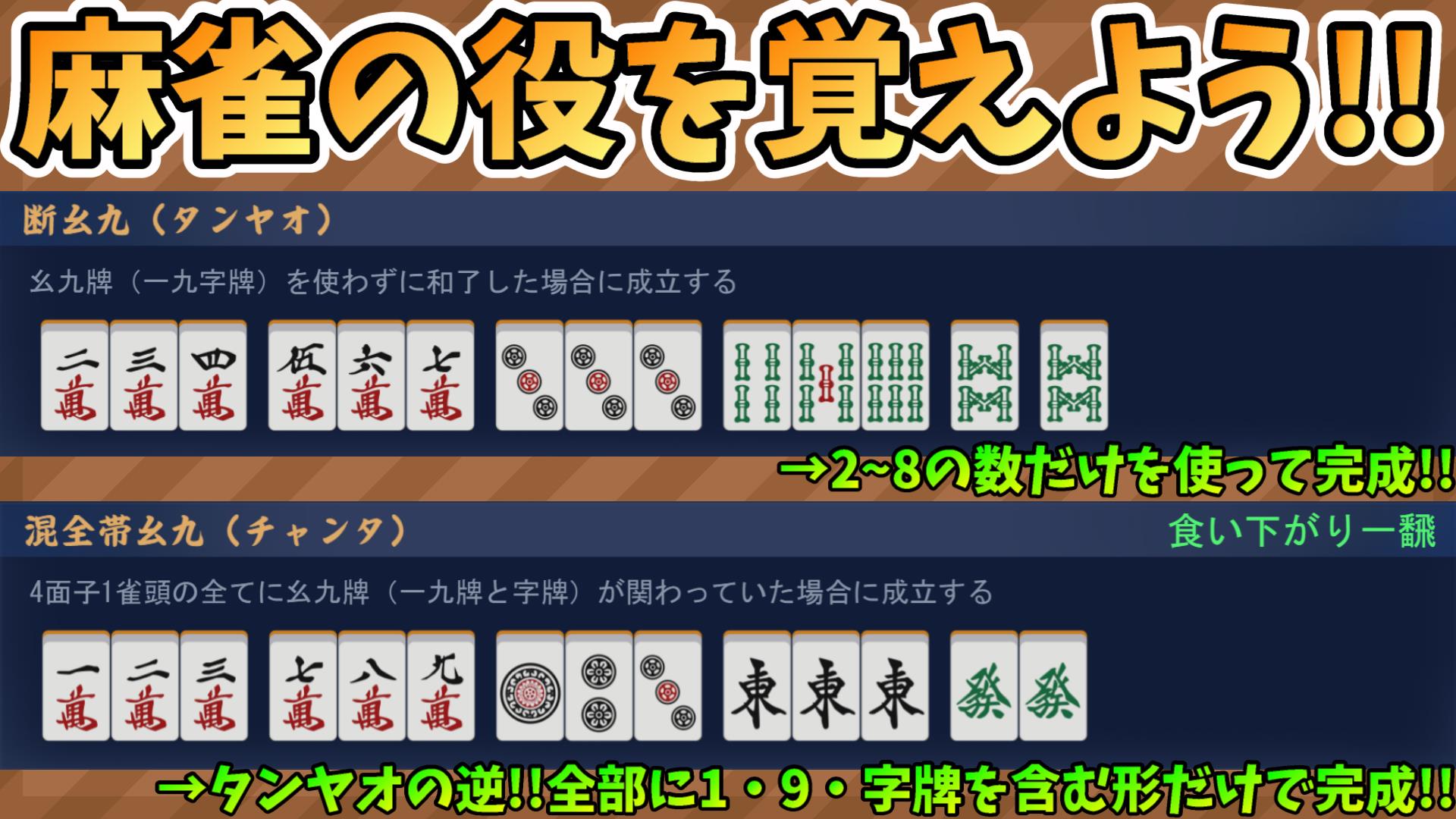 猫月 たくみん サンマ 魂天 1 新人vtuber 麻雀始めたての役を覚えたい人向け 覚えにくい10個の役をセットで覚えちゃおう おまけで役満4個 雀魂 三人麻雀 初心者向け 麻雀 役 T Co 9usnqtozyp Twitter