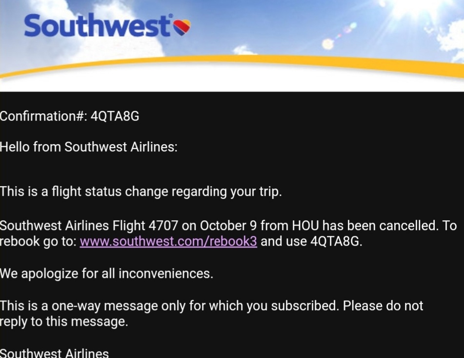 American4Truth's tweet photo. @svaneerden @SouthwestAir @AmericanAir I'm behind them 💯💯💯..
And this is my 'love letter' I received from Southwest on Saturday (and I'm still currently stuck in Houston). https://t.co/4qzpoqmnsi