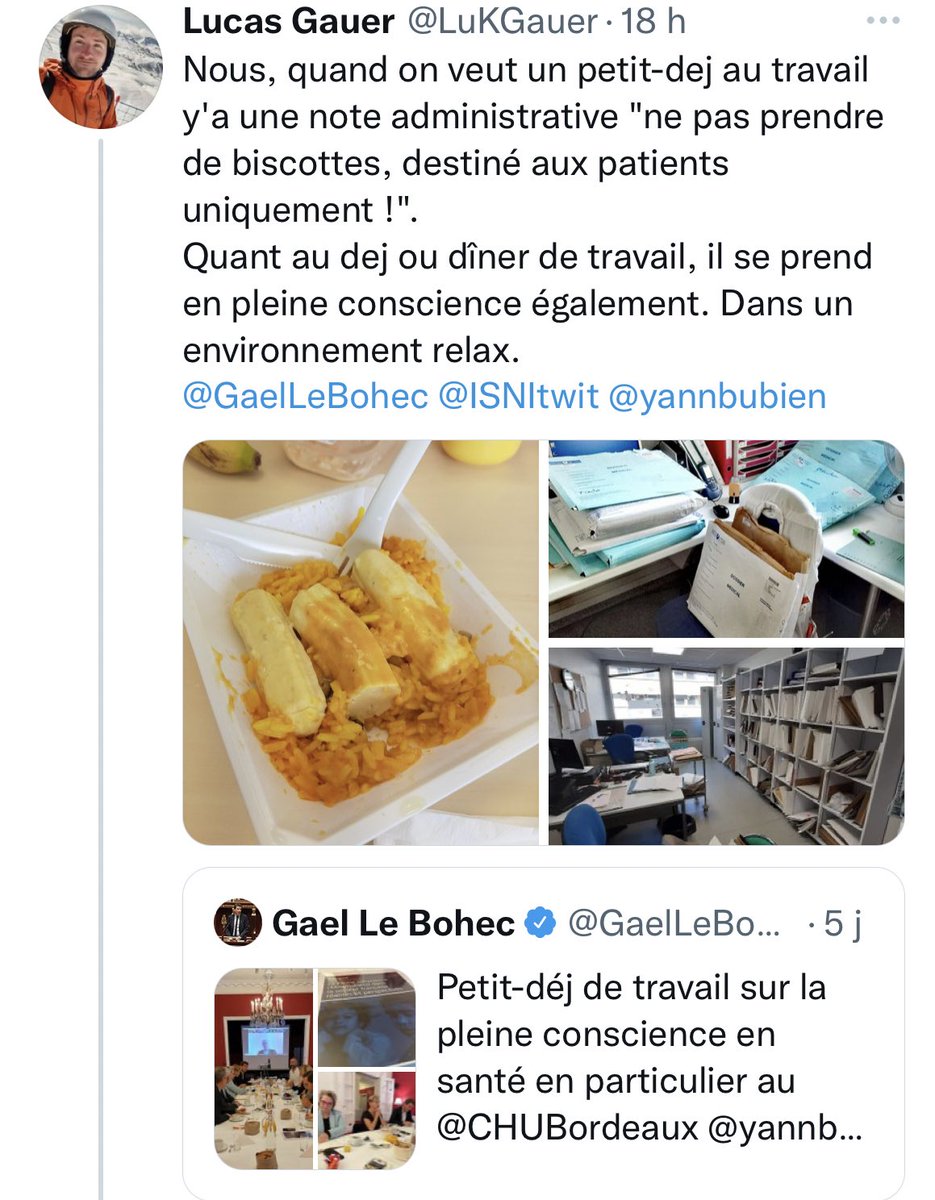 paul_denton's tweet photo. Quand le « petit-dej méditatif » du député LREM Gaël Le Bohec irrite un jeune médecin qui en profite pour évoquer ses conditions de travail et que le député se marre… Va-t-il prendre pleinement conscience du ras-le-bol des soignants? #DirectAN https://t.co/9ClKuwKWSf