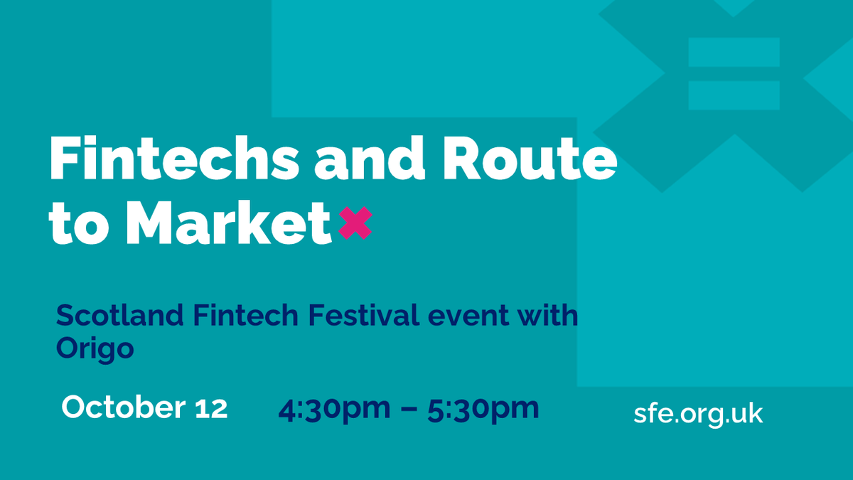 Our Fintech Festival event with <a href="/Origo_Services/">Origo_Services</a>  is tomorrow. Join <a href="/SFE_Sandy/">Sandy Begbie CBE</a> <a href="/RaffertyAnthony/">Anthony Rafferty</a>, and Rozanne Shepherd in the conversation on Fintechs' routes to market and collaboration strategies with large banks and other organisations. Registration link: lnkd.in/eDUvVHpa