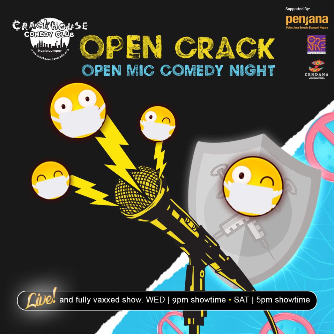 This weekends headliner and our usual open-mic, now twice weekly! 

Book now before they run out! (And it will) 

crackhousecomedy.asia