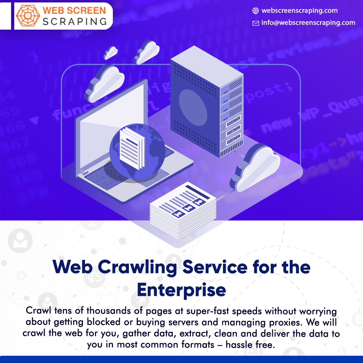webscreenscrap's tweet image. We are a leader in web crawling service globally and crawl publicly available data at very high speeds and with high accuracy.
webscreenscraping.com
#webcrawling #webdatascraper #webcrawlingservices
#enterprise #webdatascraping #webscraper #datascraper #usa #uk #australia