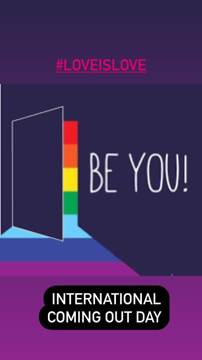 evillamizar's tweet photo. International Coming Out Day! #loveislove https://t.co/1vneP8sN6Q