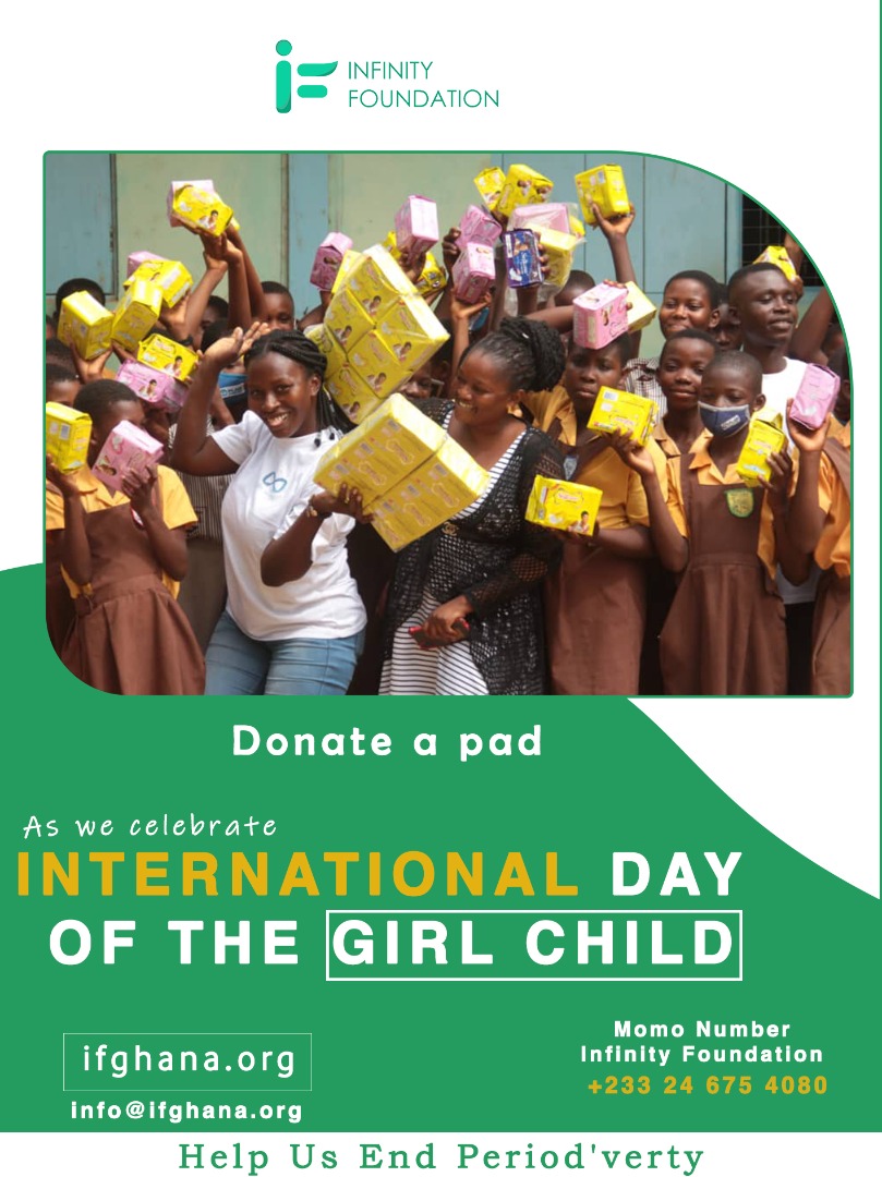 Infinityfdngh's tweet photo. Let's donate to support the girl child

#InternationalGirlChildDay #skyinfinity #IFGhana #infinityfoundationgh https://t.co/BBmXDXa1AV