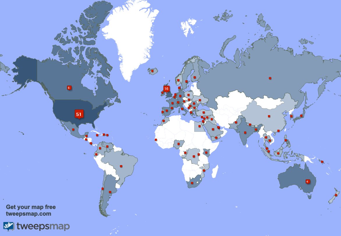 I have 5 new followers from USA, and more last week. See tweepsmap.com/!theghostlegion