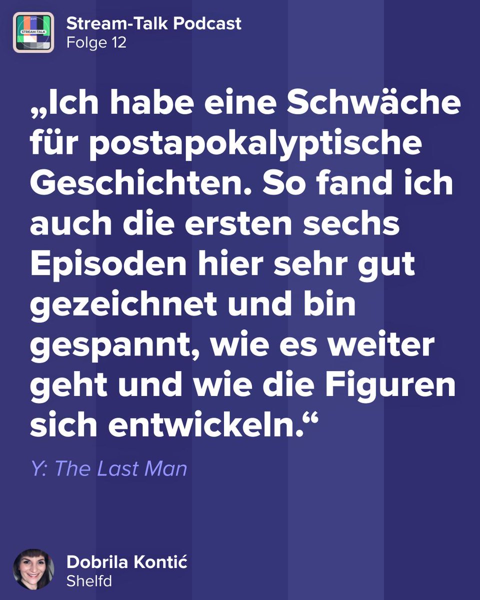 Empfehlung's tweet photo. Frauen an die Macht!? In „Y:The Last Man“ sterben alle männlichen Lebewesen - bis auf einen.
Ob dieses dystopische Szenario Spaß macht anzuschauen? Wir sind da ganz unterschiedlicher Meinung.
JETZT reinhören in die neue Folge #streamtalk #new #podcast #YTheLastMan #DisneyPlus https://t.co/59ZNgBfA6E