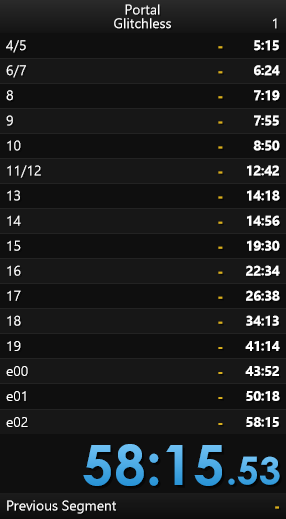 BaileyFurrow's tweet photo. For many years now, I have been interested in speedrunning. Today, I finally start doing some of my own. I'm starting with Portal in the Glitchless category. My first time is 58:15. Let's see how far I go https://t.co/FSkEwg8tfx