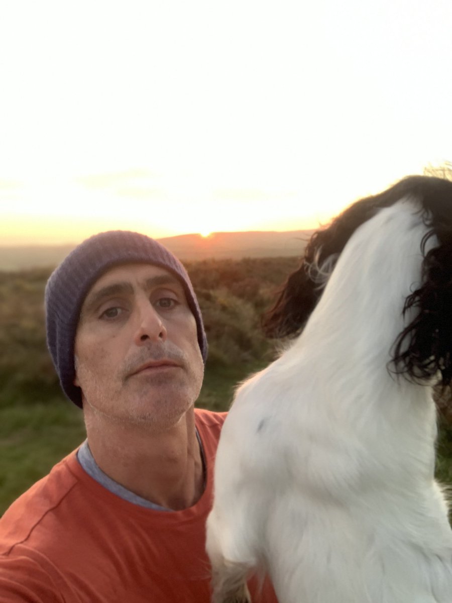 When life throws you lemons…… go running and watch the sunset with your dog. #dogsoftwitter #gower