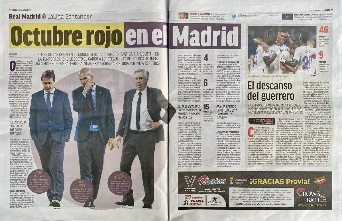 H_Iglesias's tweet photo. Hoy en @marca con los grandes. 
#CrowsBattle #Pravia #ebroker #OCR https://t.co/xxjL6UDxRQ