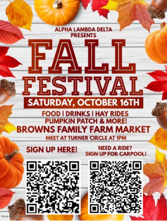Let’s fall into this season with another social! Join us for a good time at the Fall Festival this Saturday! 🍂🍁