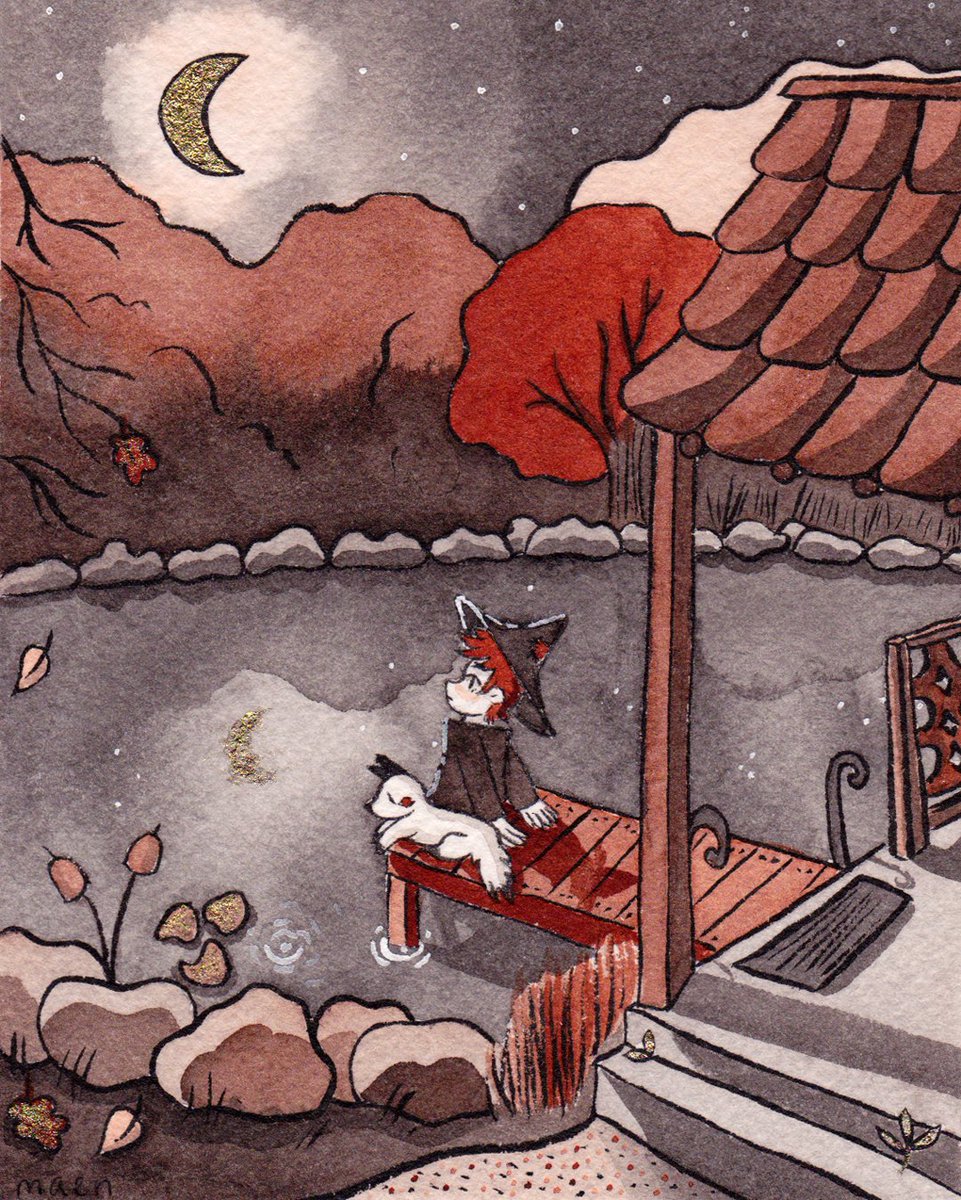 maenillustrates's tweet photo. Inktober day eleven: crescent moon 🌙
🏷
#endicottsteaparty #inktober #crescentmoon #inktober2021 #whimsicalillustration #magicalart #japanesefolklore #folkloreart #witchyart #octoberart #inkartist #inkillustration #colouredink #inkart #artoftheday #backgroundart https://t.co/hR9btxnfHl