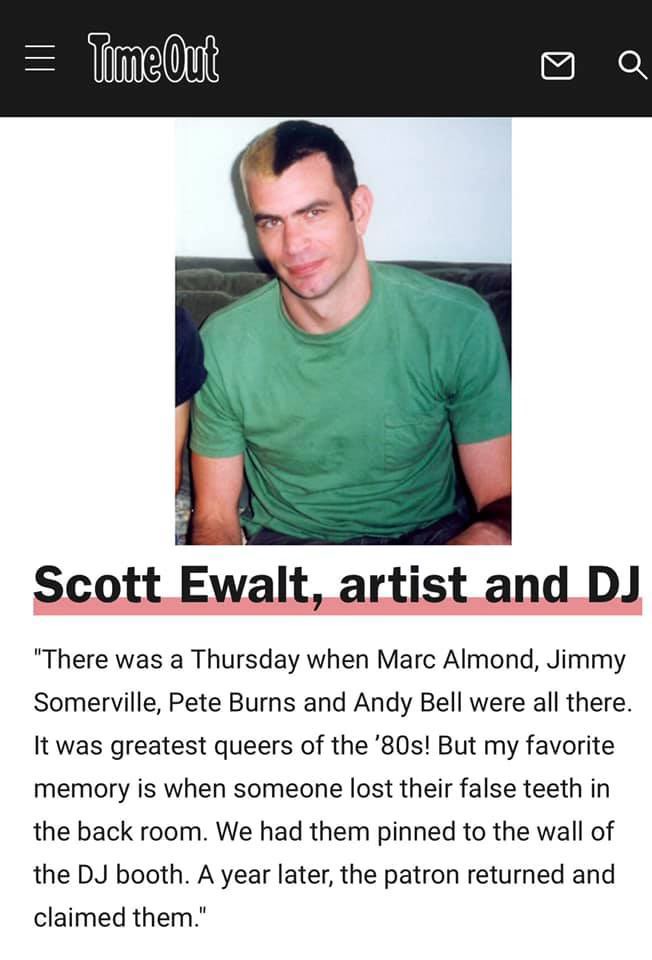 Thank you <a href="/TimeOutNewYork/">Time Out New York</a> Amazing memories with some of the most talented people I’ve had the pleasure of working with. #nyc90s <a href="/Jakeshears/">Jake Shears</a> <a href="/mxjustinVbond/">Mx Justin Vivian Bond</a> #scottewalt