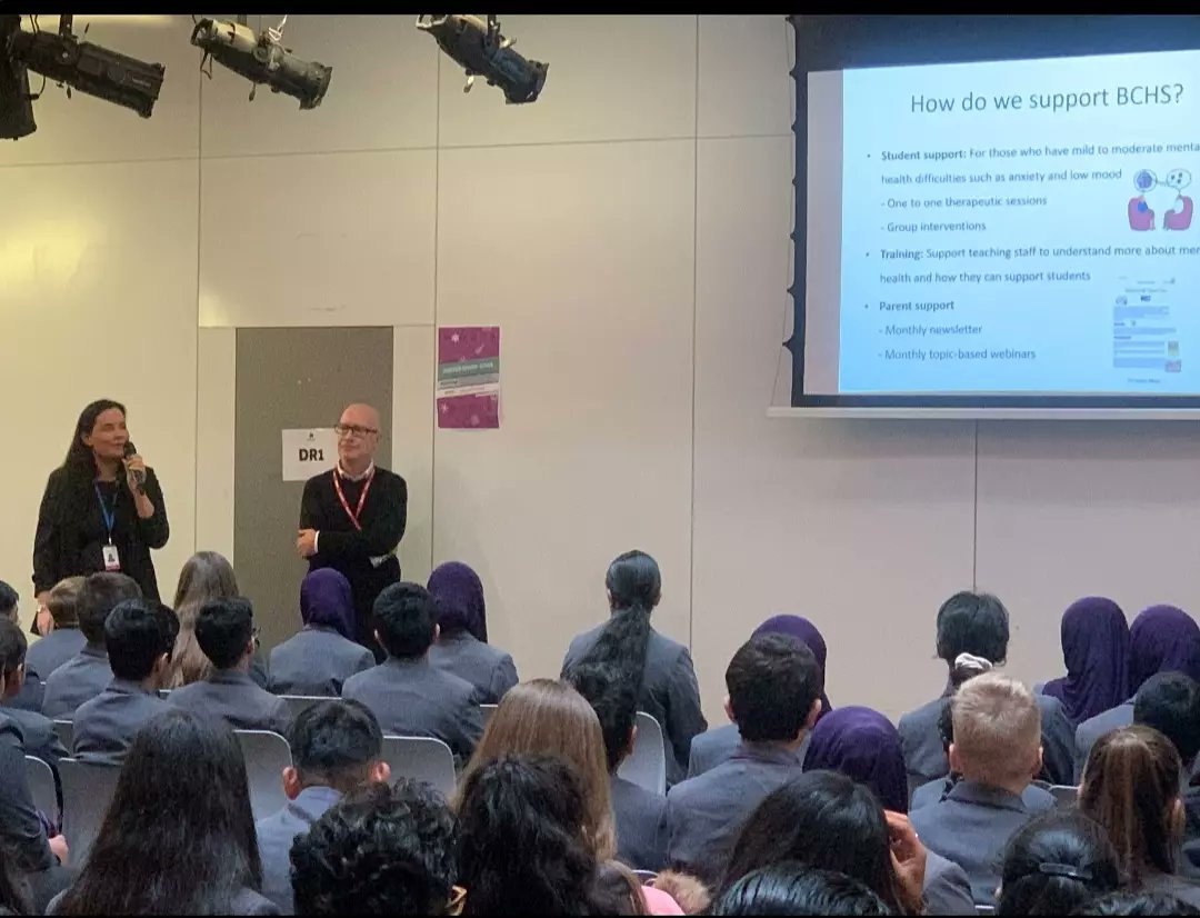 elht_ELCAS's tweet photo. Courtney, Lisa and Bryan from BwD MHST spoke at year group assemblies during wellbeing week at BCHS explaining the role of the team in supporting pupil wellbeing. #mentalhealthawareness #NHS #ELHT #TEAMELCAS #CAMHS #MHST https://t.co/W9ggngQ0rG